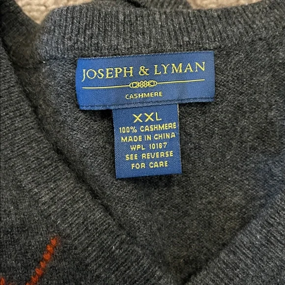 Men's Argyle Sweater Vests - Blue and Gray - Picture 2 of 4